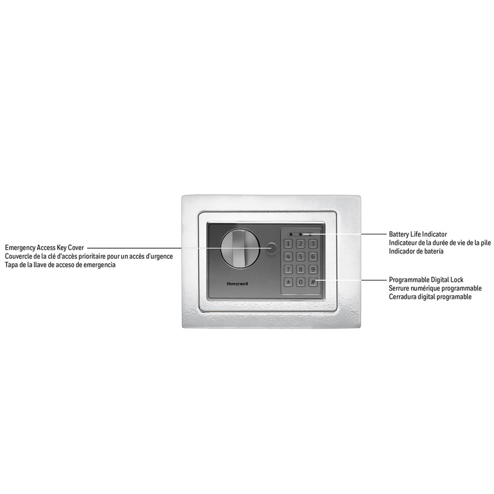 Honeywell 5605W Compact Steel Digital Security Box - White (.15 cu ft.) - Image 4