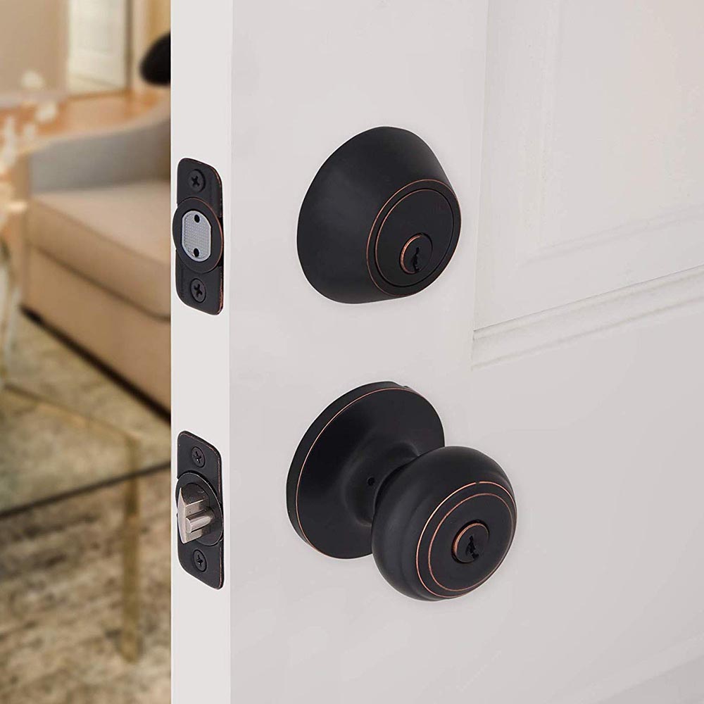 Honeywell Classic Door Knob Home Security Kit, Oil Rubbed Bronze, 8101406 - Image 2
