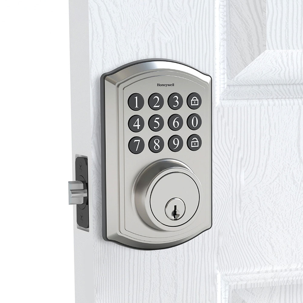 Honeywell Digital Deadbolt Door Lock with Electronic Keypad in Satin Nickel, 8635024 - Image 3