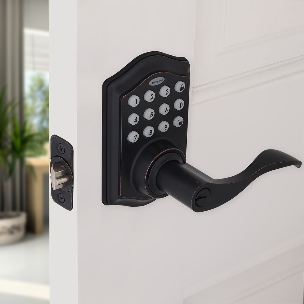 Honeywell Electronic Entry Lever Door Lock with Keypad in Oil Rubbed Bronze, 8734401 - Image 4