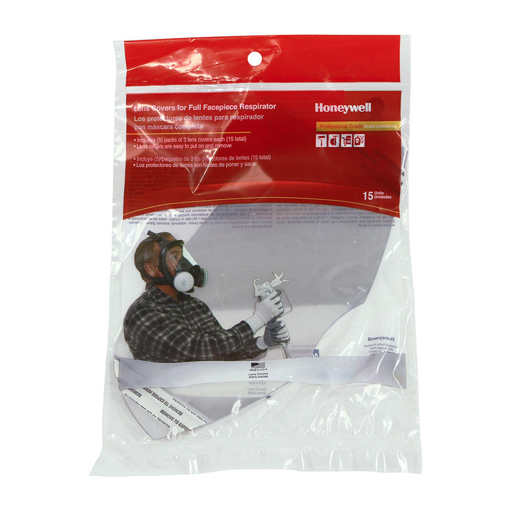 Honeywell Lens Cover Peel-Aways for Full Face Respirator, 15 Pack - RWS-54048 - Image 2