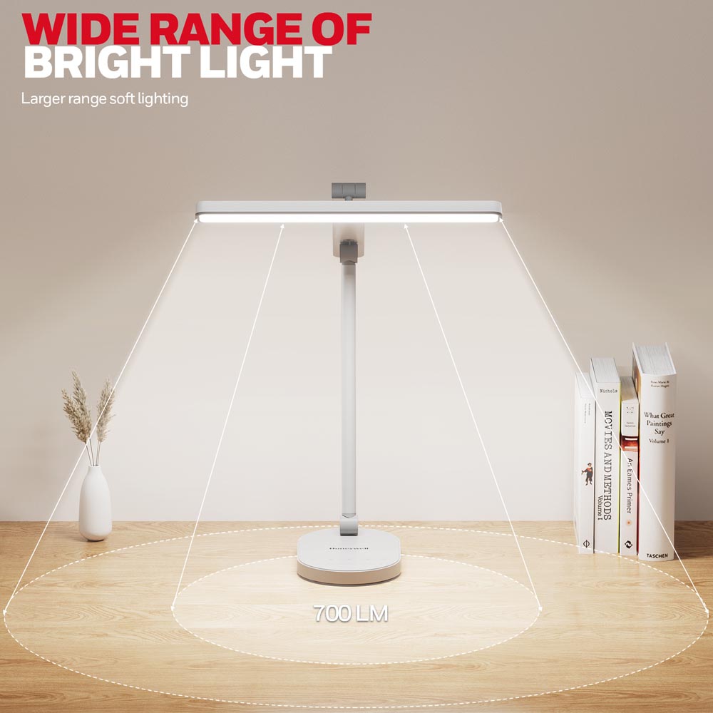 Honeywell Intelligent Dimmable Eye Protection Reading Desk Lamp, H4 Sunturalux, White - HWT-H4W - Image 3