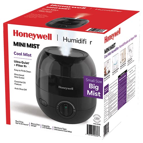 Honeywell Mini Cool Mist Humidifier - Black, HUL525B - Image 3