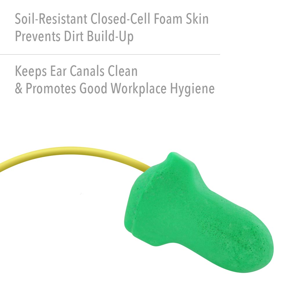 Howard Leight MAXIMUM LITE Contoured T-Shape Polyurethane Foam Corded Earplugs, 1000 Pairs - Image 3