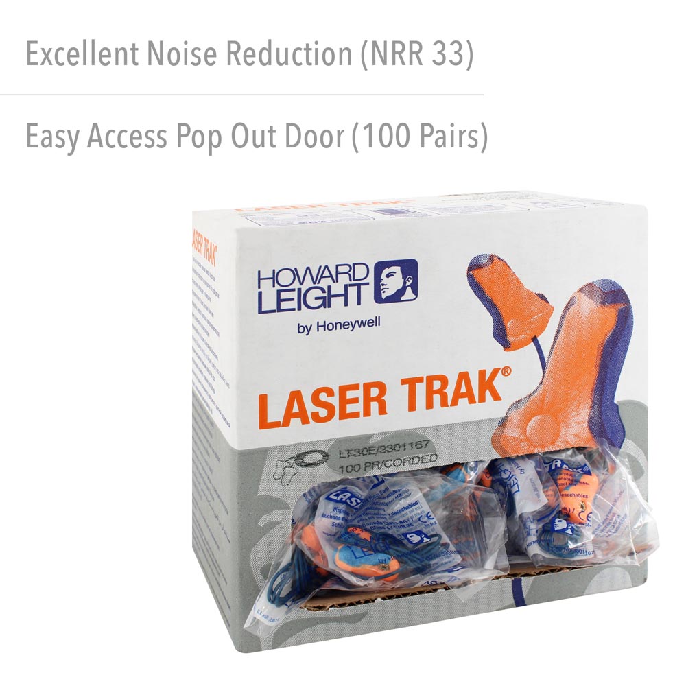 Howard Leight Laser Trak Detectable Disposable Foam Earplugs, 1000-Pairs - Image 2