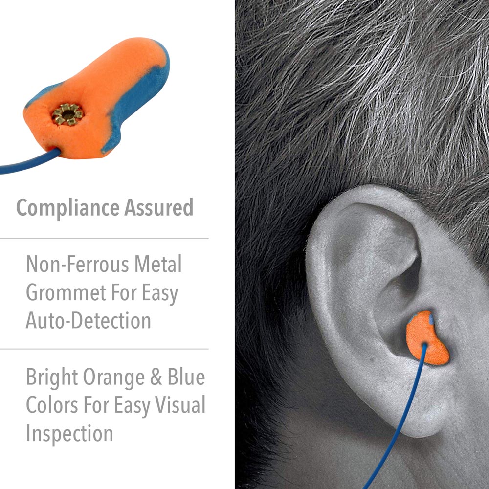 Howard Leight Laser Trak Detectable Disposable Foam Earplugs, 1000-Pairs - Image 3
