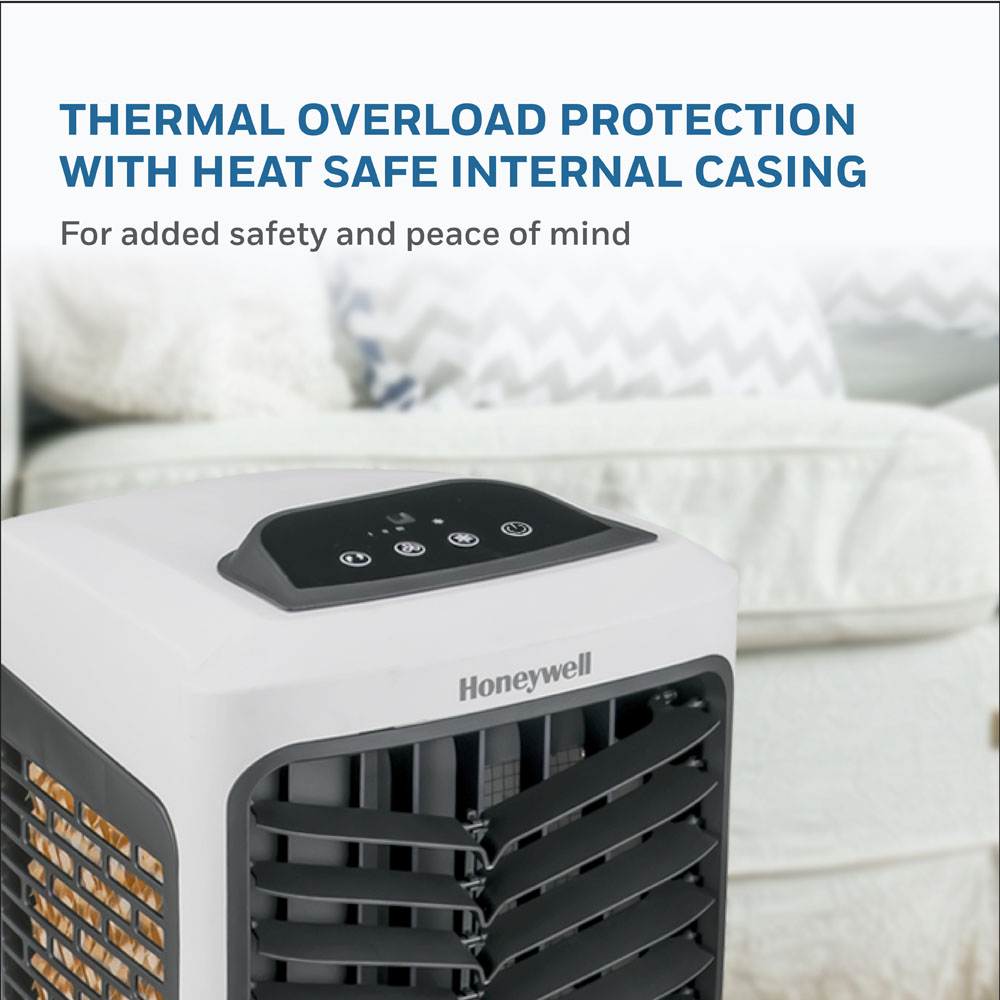 Honeywell TC09PEU Compact Evaporative Tower Air Cooler with Spot Fan and Humidifier, 200 CFM - 2.4 Gallon Tank, White - Image 6