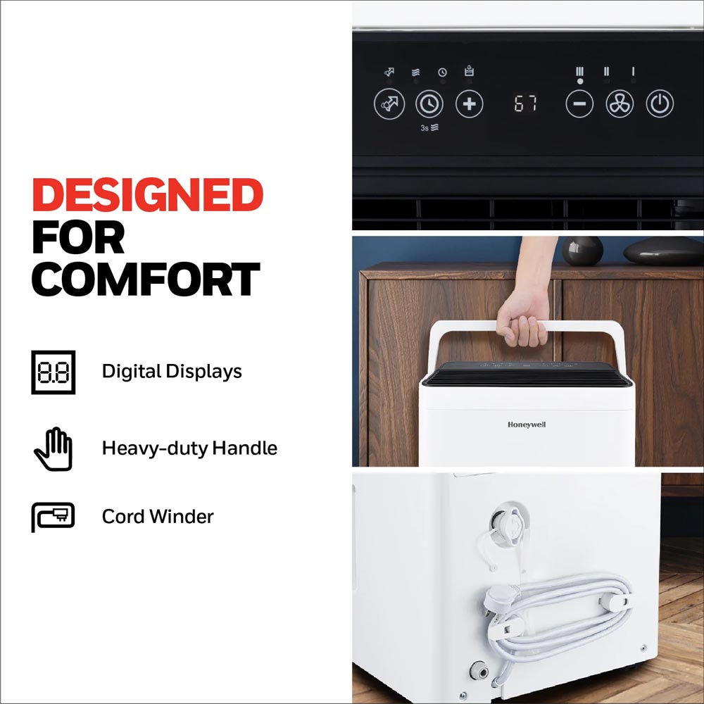 Honeywell TPFIT50PWK 50-Pint Energy Star Portable Dehumidifier with Drain Pump - Image 5