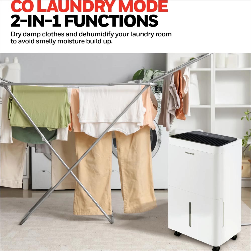 Honeywell TPFIT50PWK 50-Pint Energy Star Portable Dehumidifier with Drain Pump - Image 6