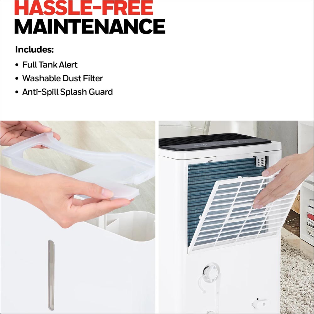 Honeywell TPFIT50PWK 50-Pint Energy Star Portable Dehumidifier with Drain Pump - Image 7